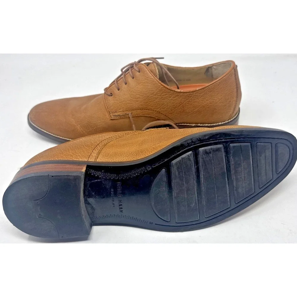 Cole Haan Grand.OS Men's Size 9.5  Tan Leather Oxford C12229